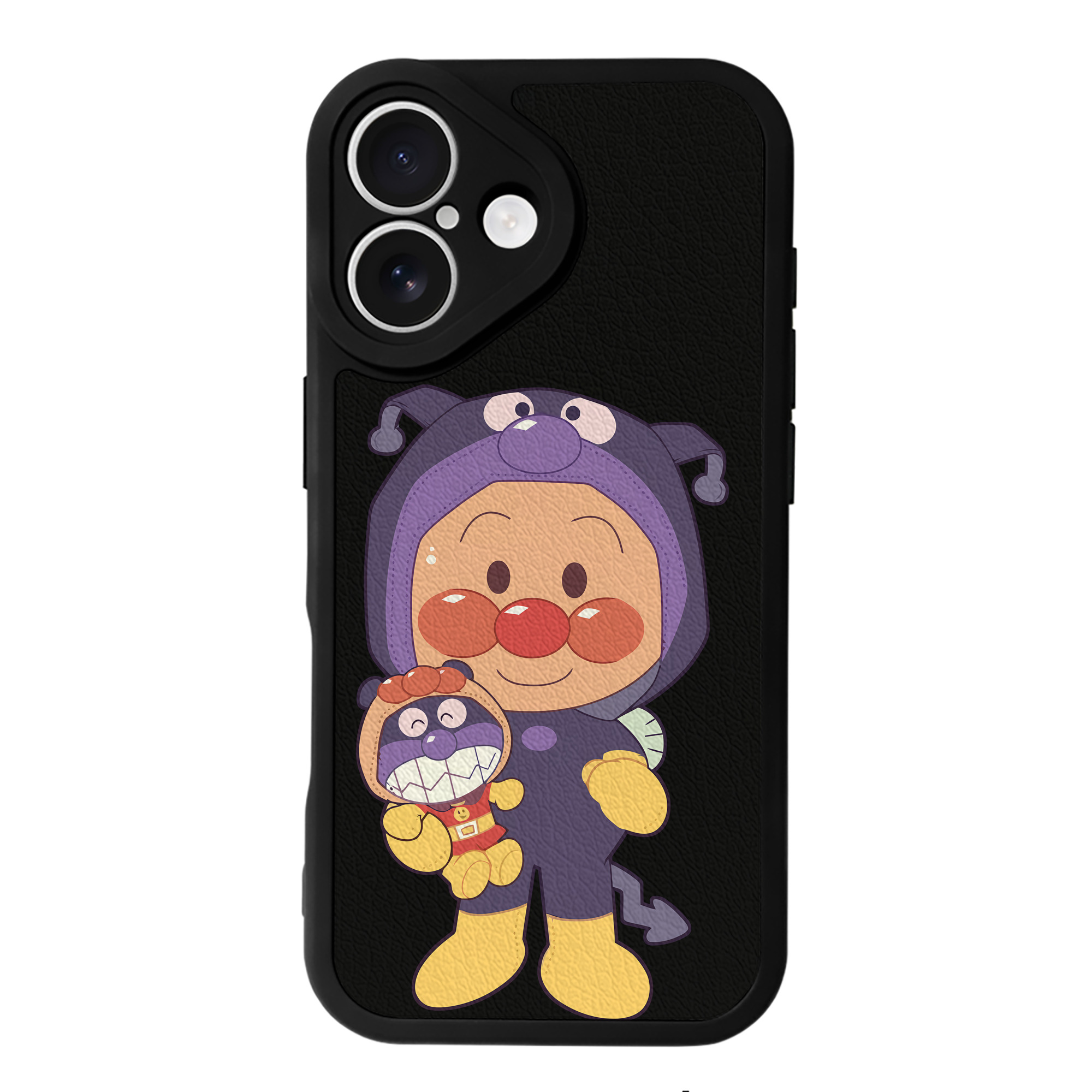 （画像用） アンパンマン Anpanman 【iPhone 16シリーズ対応】シリコンスマホケース（レザー調） 材質：シリコン